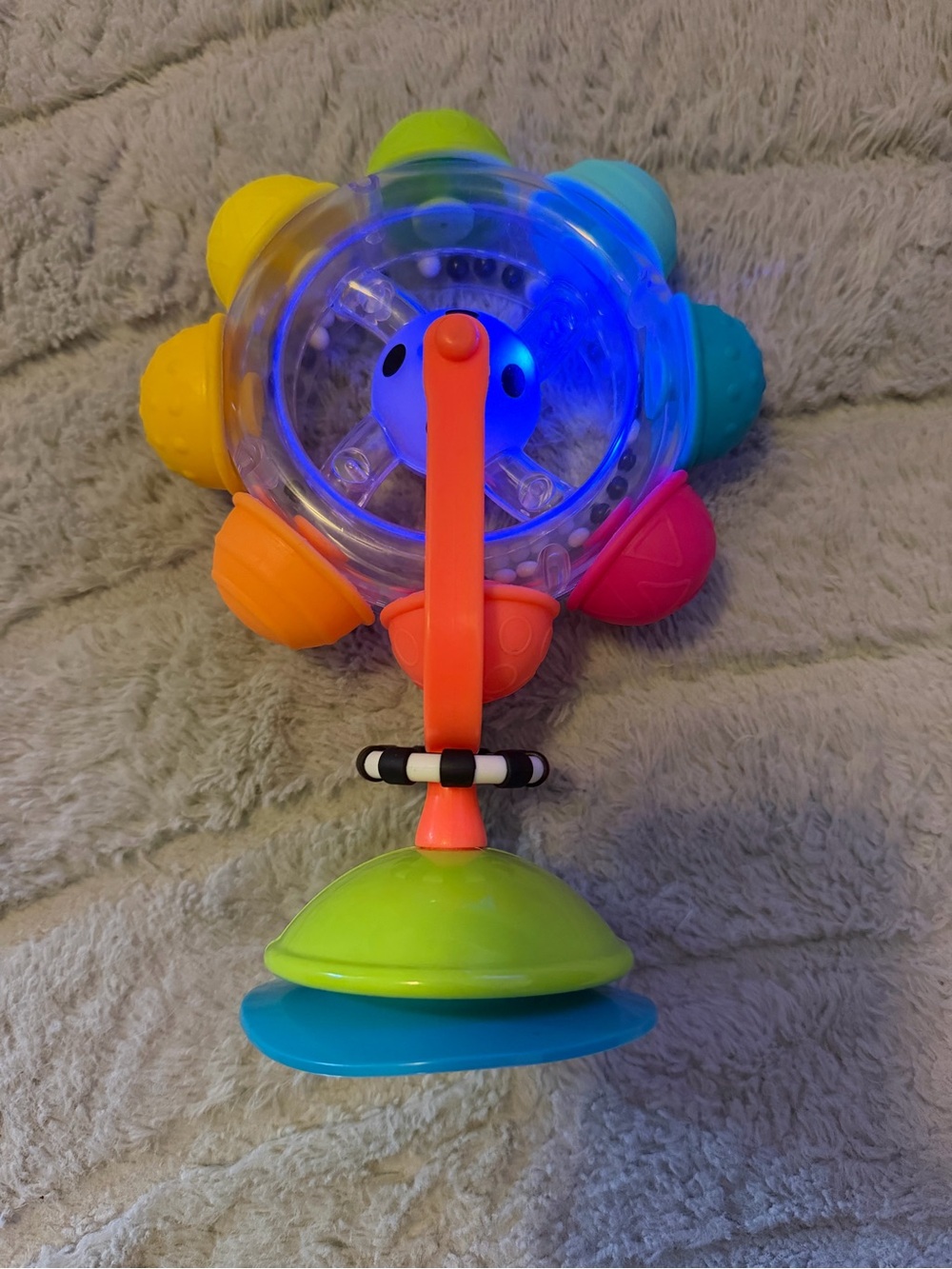 Bright Suction Spin & Rattle Sensory Toy - Multi Color